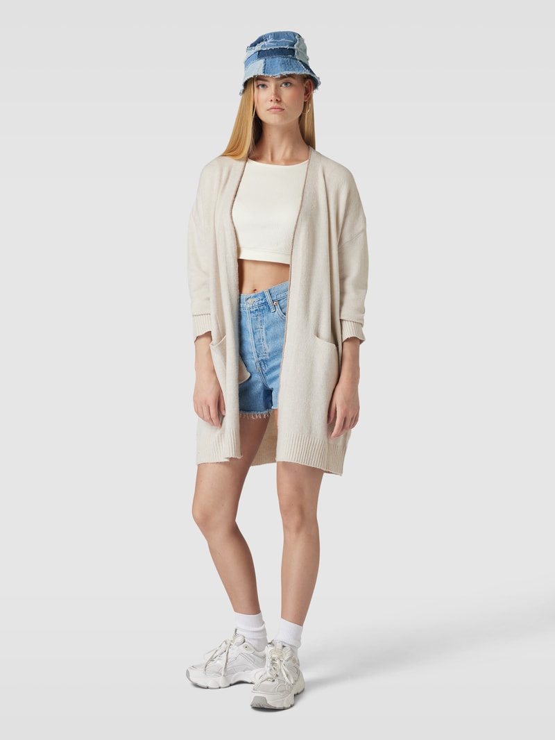 Cardigan mit Eingrifftaschen Modell 'GABRIEL' in ecru meliert