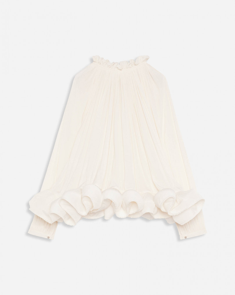 BLOUSE A MANCHES LONGUES CHARMEUSE