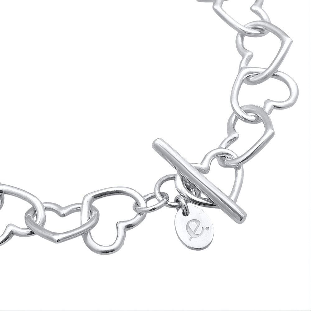 Elli PREMIUM Elli PREMIUM Bracelet Femmes Cœur Entrelacé Cut-Out en argent sterling 925 Bracelet