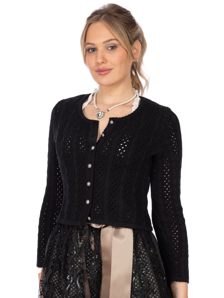 OS-Trachten Strickjacke 457005-0771 in schwarz günstig kaufen