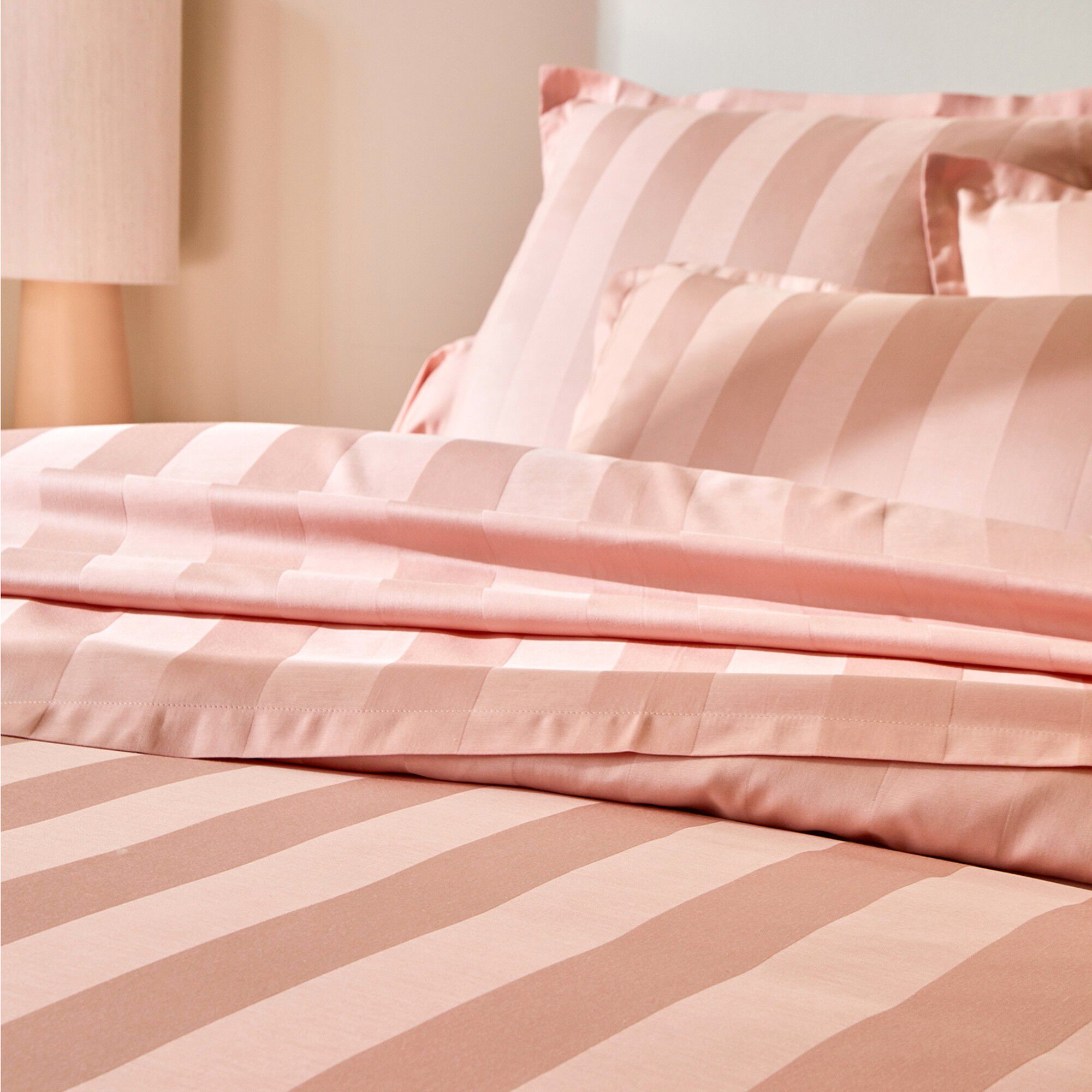 Linge de lit satin rayé