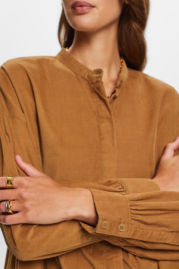 Cordbluse mit Schößchen