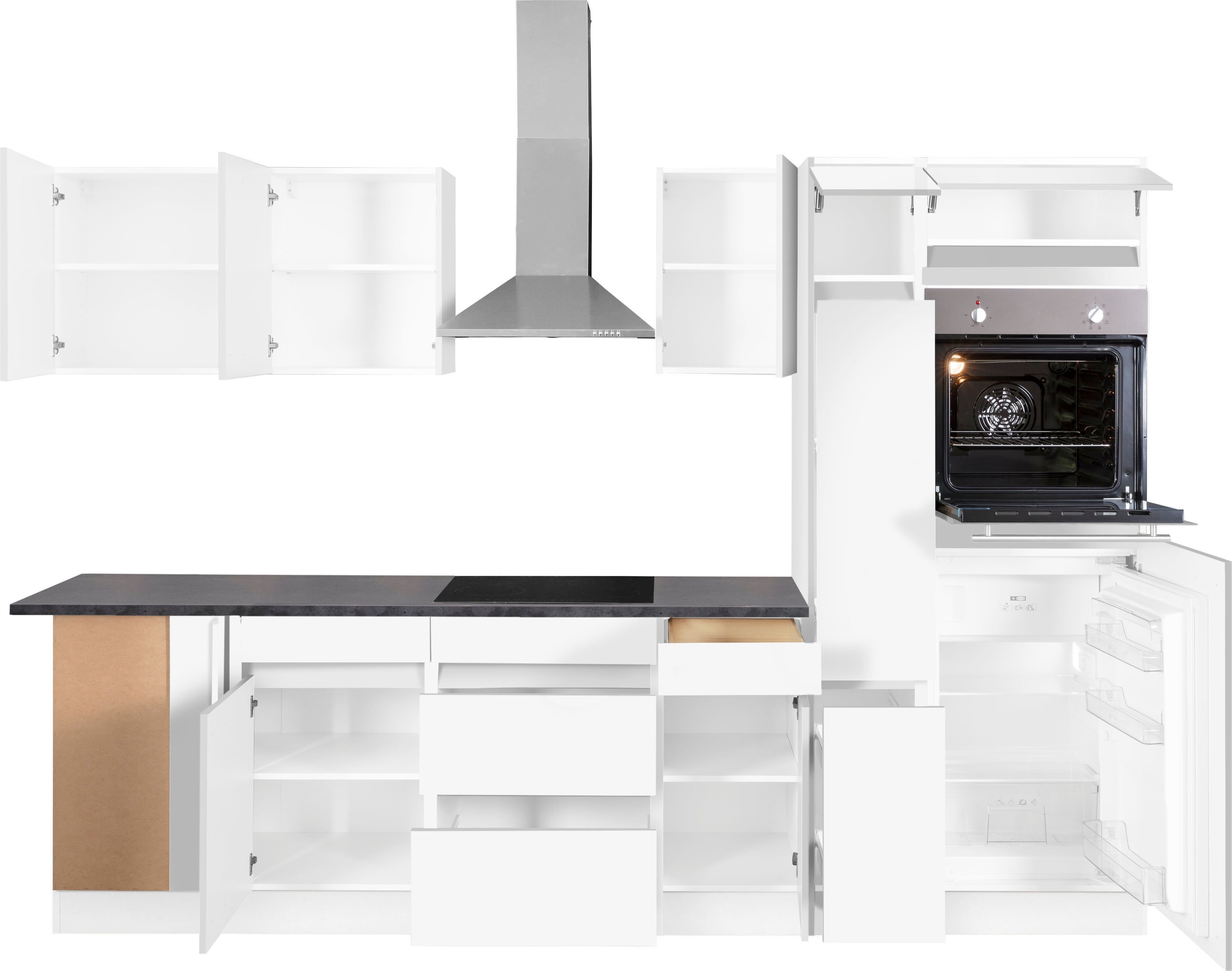 OPTIFIT Winkelküche Roth, ohne E-Geräte, Stellbreite 300 x 175 cm