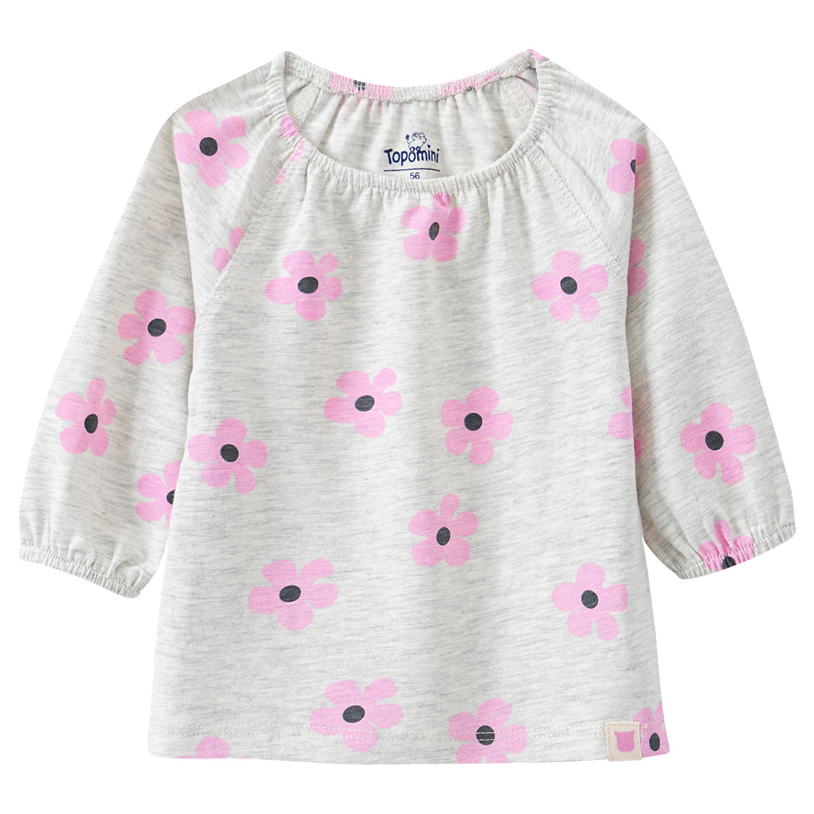 Newborn Langarmshirt mit Blumen-Allover