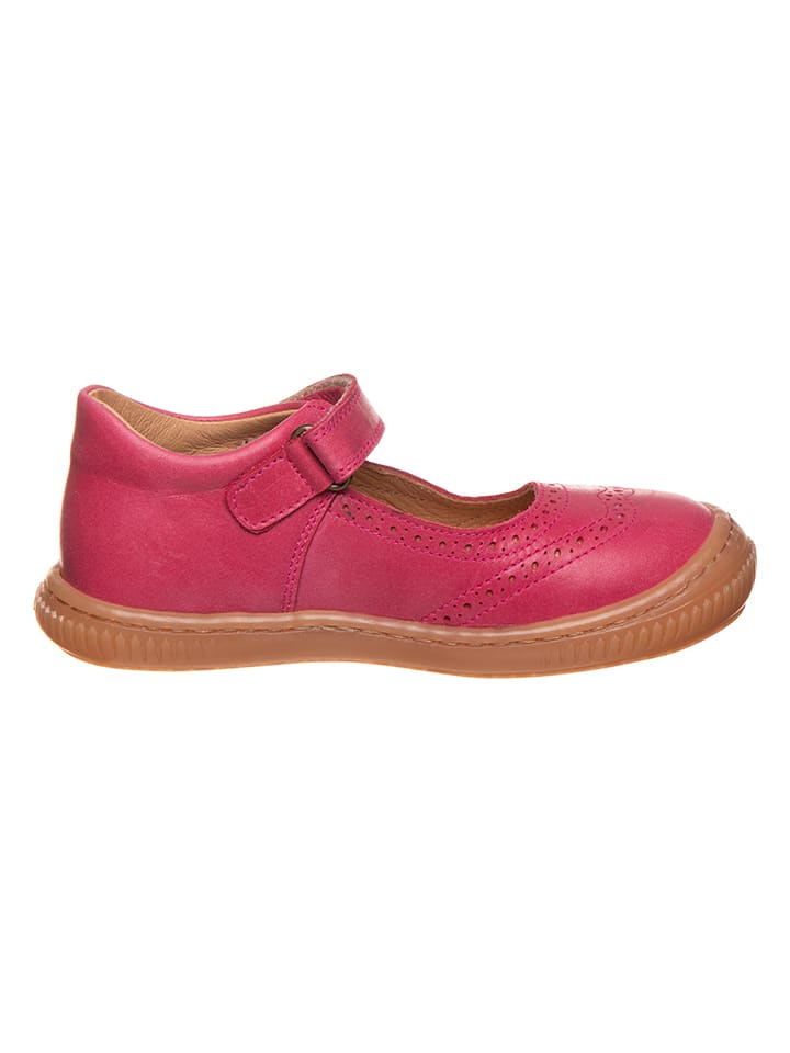 POM POM Leder-Ballerinas in Pink günstig kaufen
