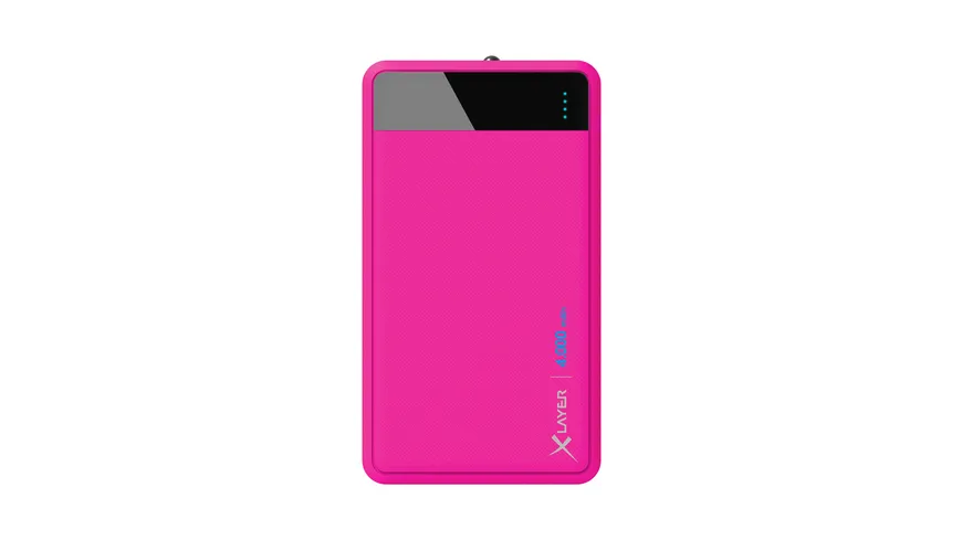 Xlayer Zusatzakku Powerbank Colour Line Pink 4.000mAh