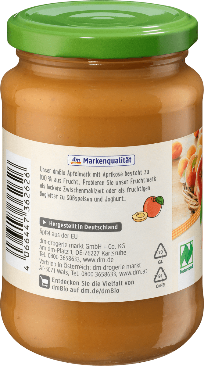 Fruchtmark Apfel mit Aprikose, 360 g