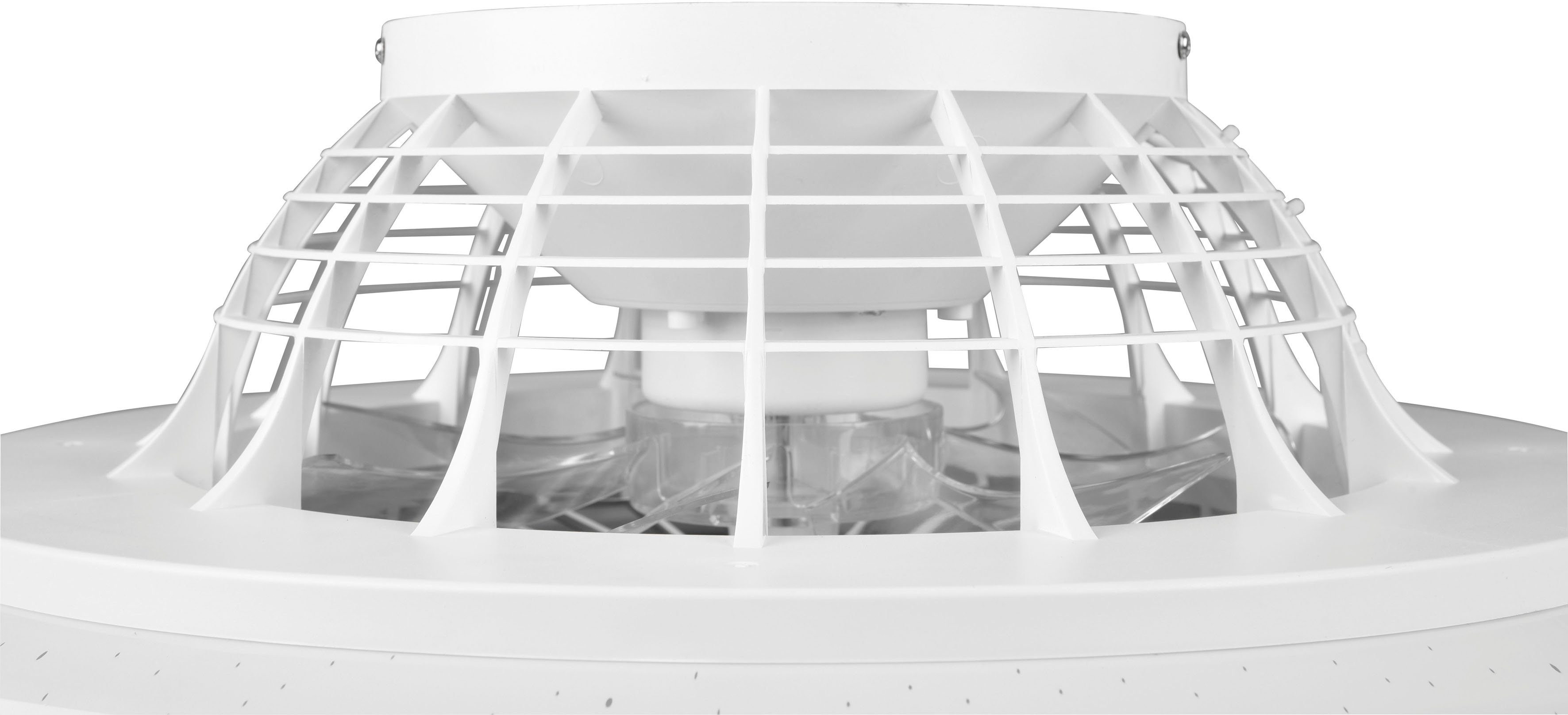 TRIO Leuchten LED Deckenleuchte Stralsund, Farbwechsel, Memoryfunktion, Nachtlichtfunktion, Ventilatorfunktion, LED fest integriert, warmweiß - kaltweiß, Deckenventilator mit 3 Stufen, Fernbed., Lichtfarbe einstellbar, RGBW