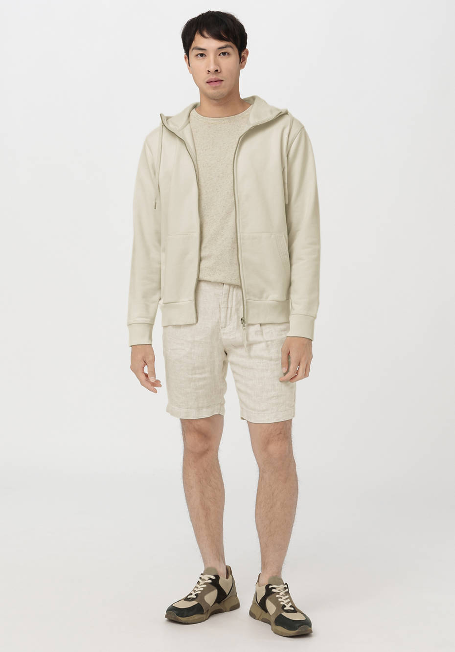 Zip-Hoodie aus reiner Bio-Baumwolle
