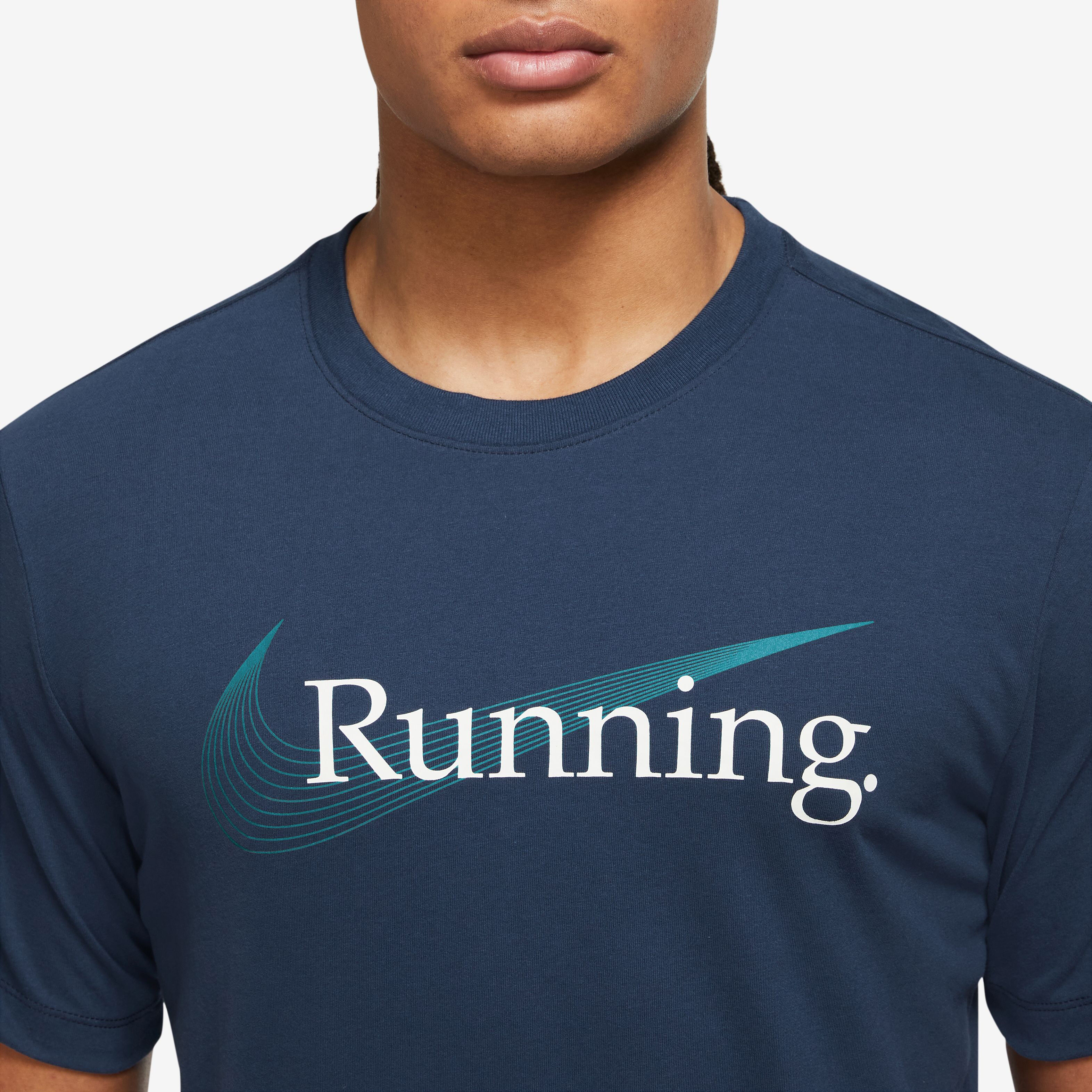 Dri-Fit Heritage Laufshirt Herren - Dunkelblau