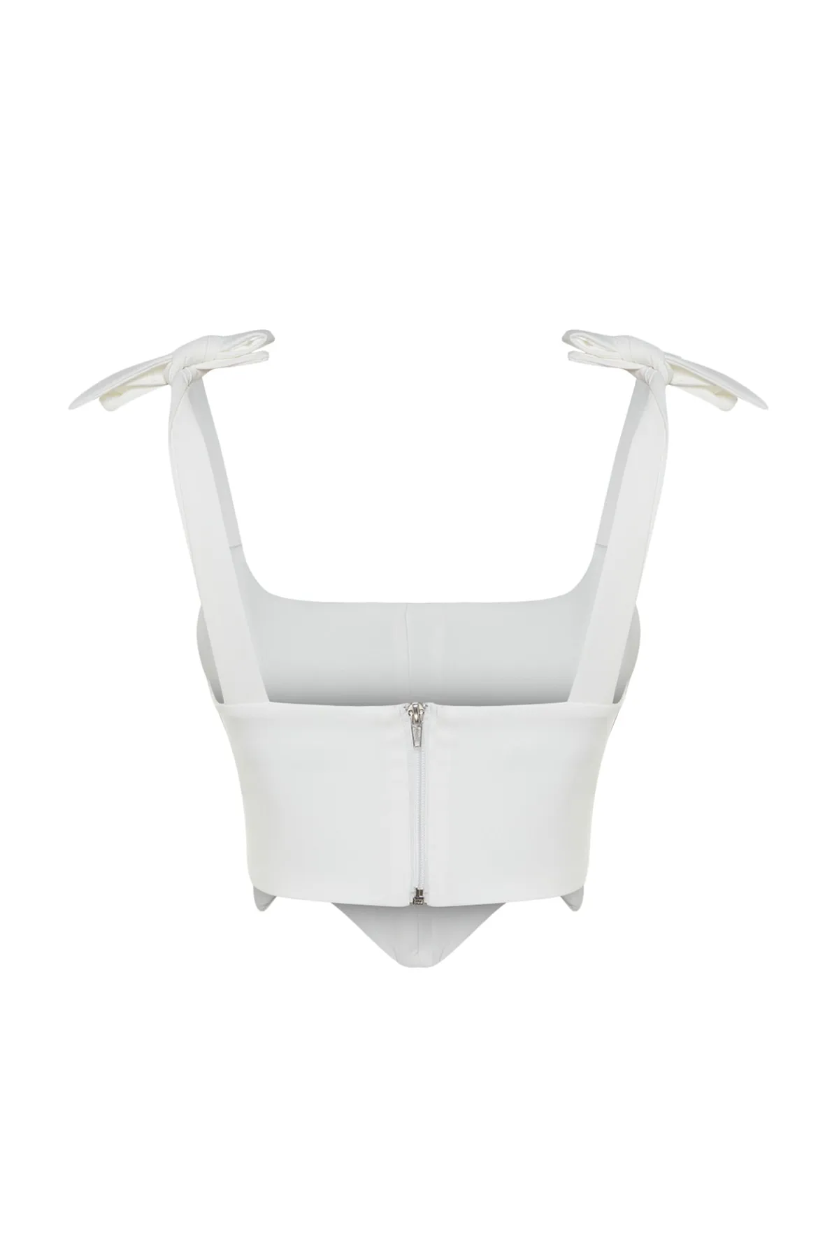 Trendyol Collection  Ecru Crop Bustier mit Bügel TPRSS22BS0024