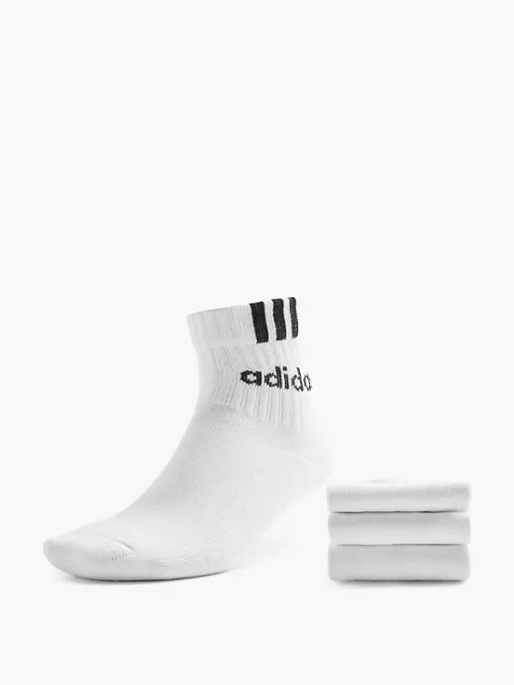 adidas 3 Streifen Linear 3er Pack Crew Socken