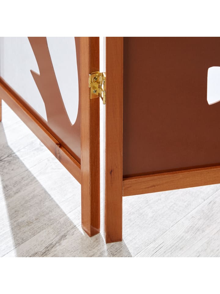 Homestyle4u 3-tlg. Paravent in Braun 130x175 günstig kaufen onesize