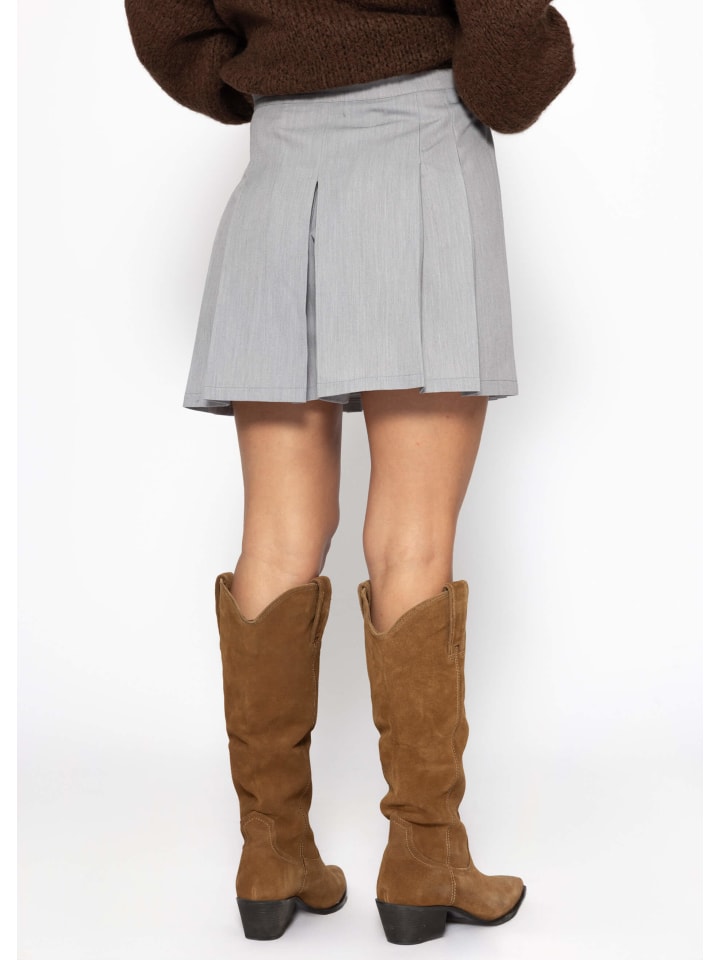 SASSYCLASSY Hosenrock mit Falten in Grau günstig kaufen
