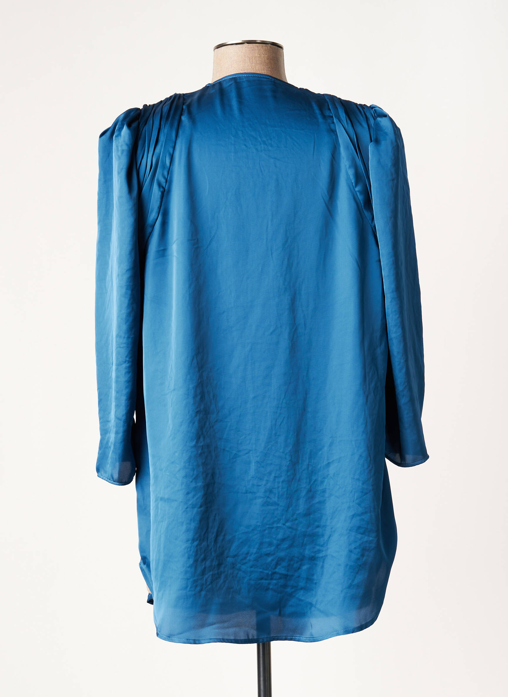 Lauren Vidal Tuniquemanchelongue Femme couleur bleu