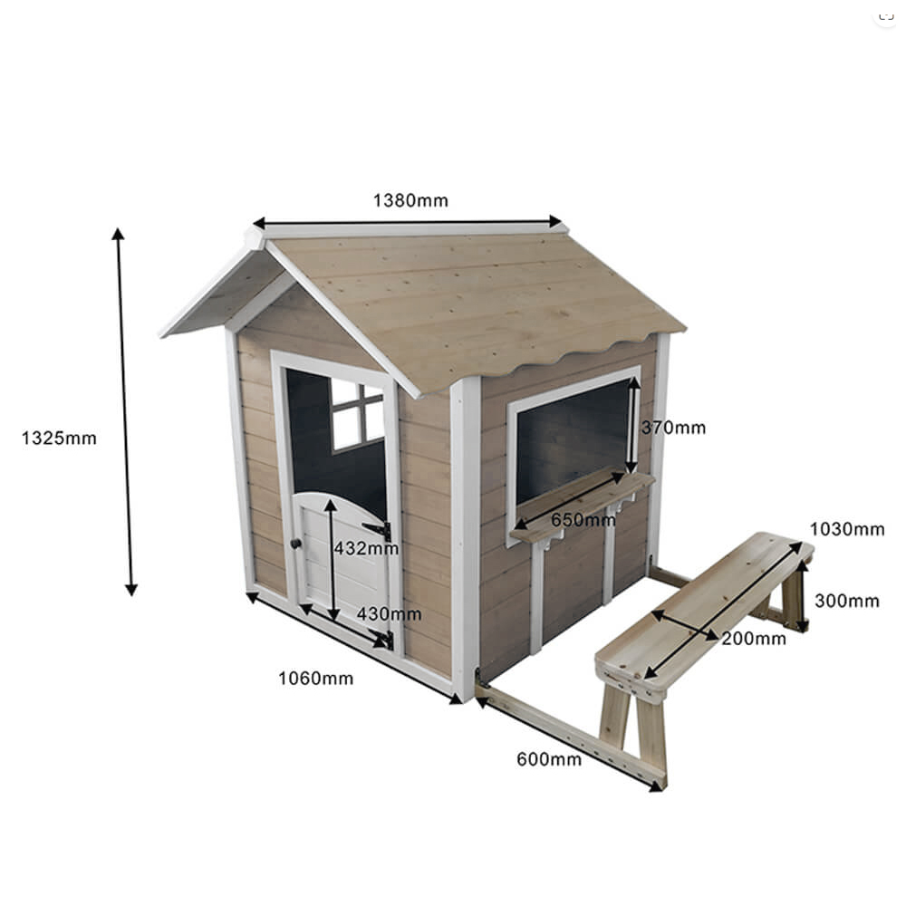 Home Deluxe Spielhaus - Der große Palast / Natur mit Bank