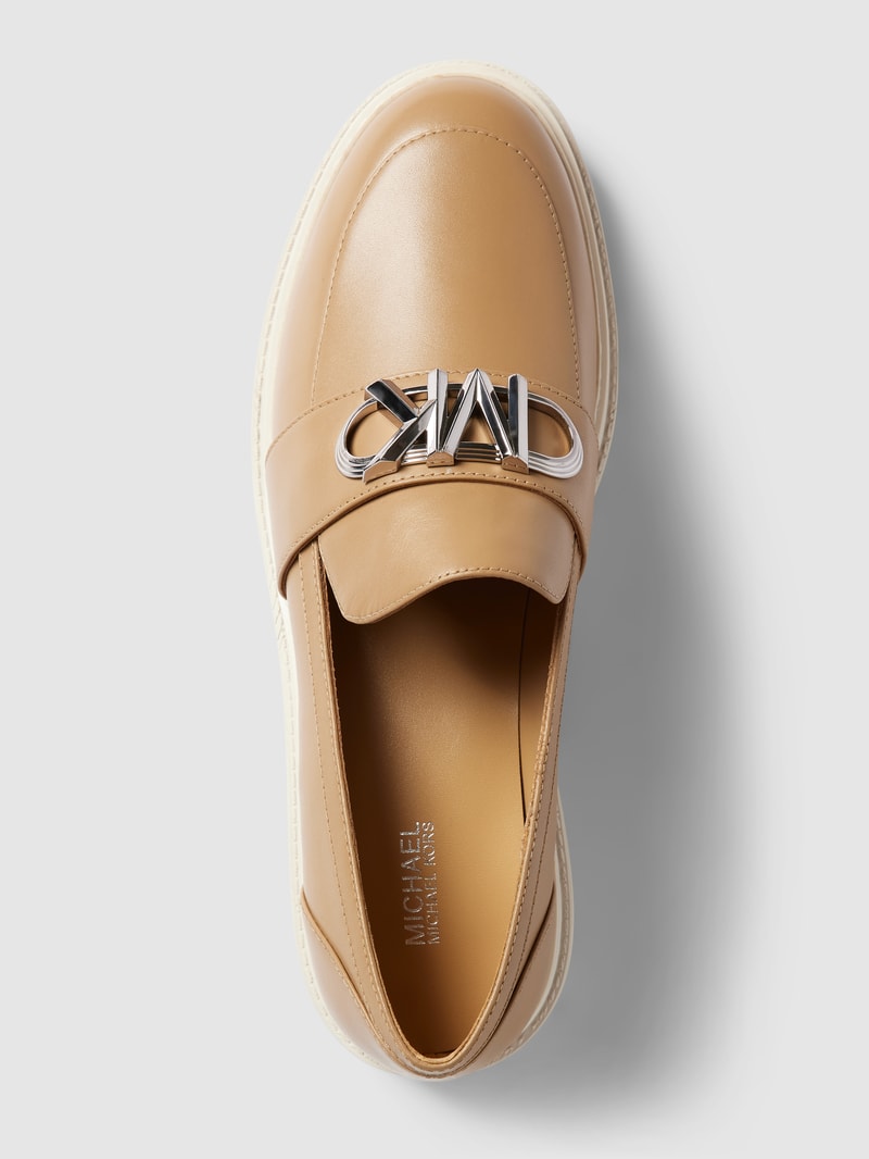 Penny-Loafer mit Label-Applikation Modell 'PARKER LUG LOAFER' in camel