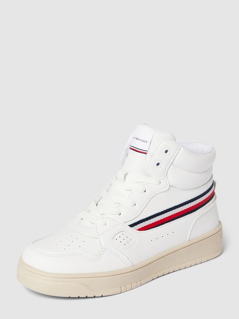 Sneaker mit Kontraststreifen Modell 'KAREEM' in weiß
