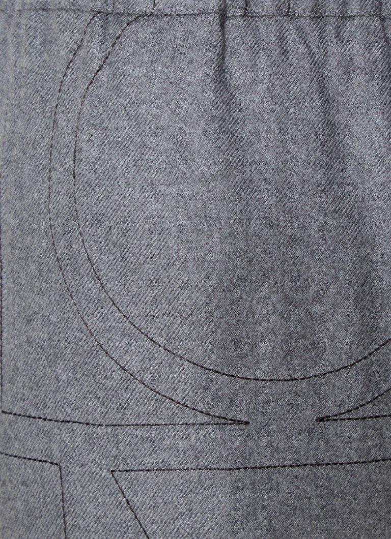 Pantaloni TOTEM a vita alta e gamba larga con logo ricamato.