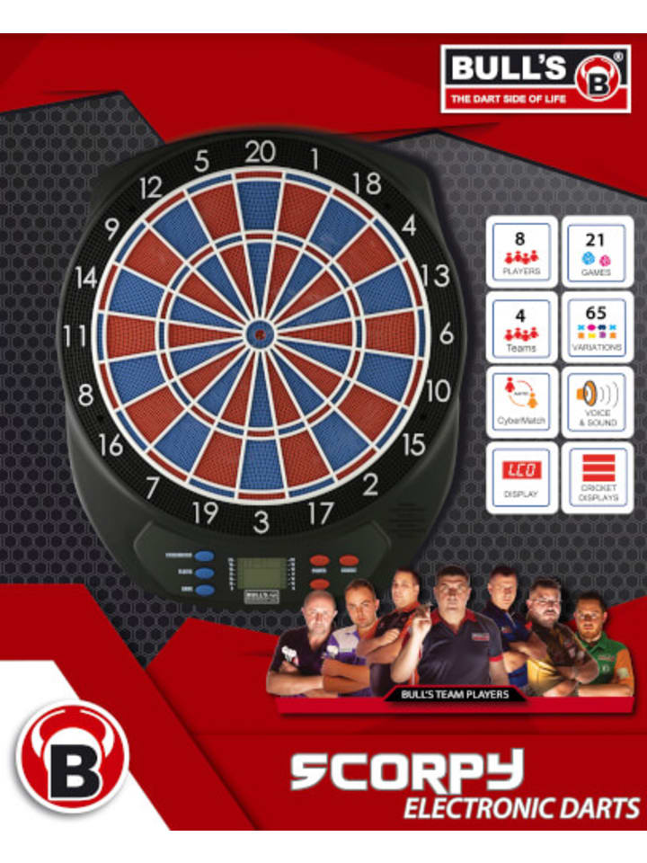 BULLS Elektronische Dartscheibe mit Zweiloch Segmenten E-Dart-Scorpy - ab 14 Jahre günstig kaufen onesize