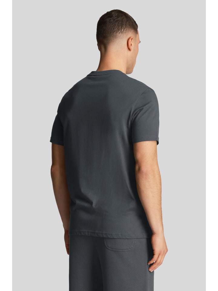 Lyle & Scott T-Shirt in Grafitgrau/Dunkelschwarz günstig kaufen