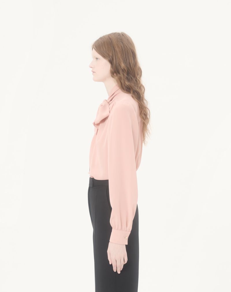 Camisa de crepe de chine