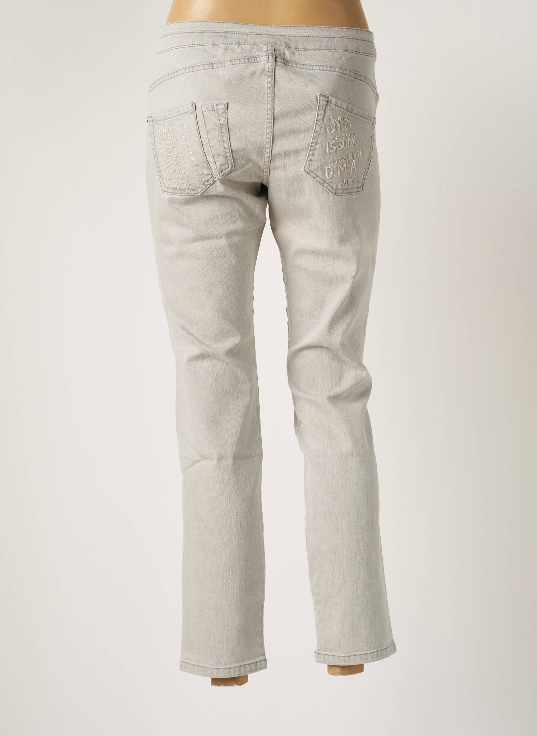 Elisa Cavaletti Jeans Coupe Slim Femme couleur gris