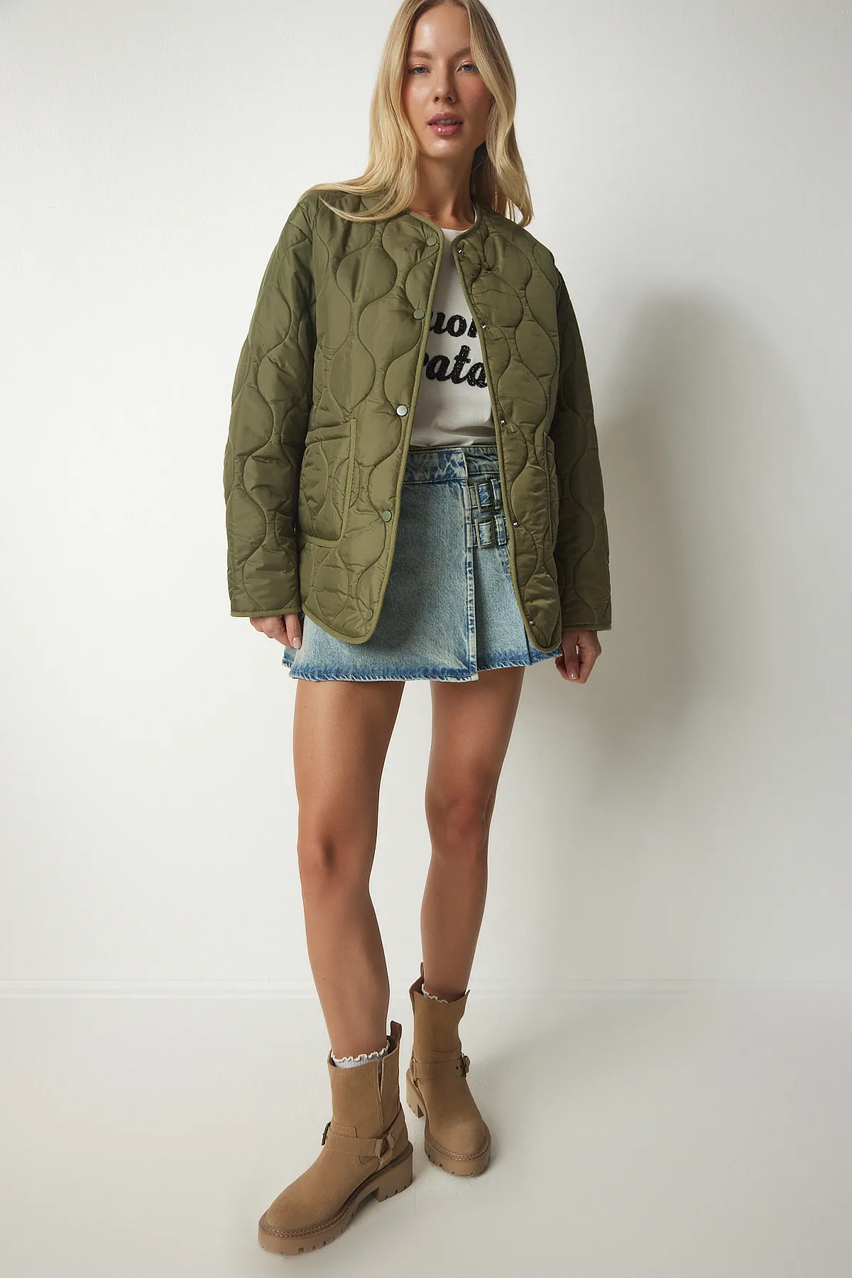 Happiness İstanbul  Winterjacke - Khaki - Basic