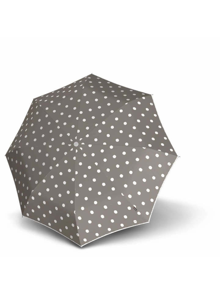 Knirps T.200 M Duomatic - Taschenschirm Regenschirm (sound moon) in dot art taupe günstig kaufen onesize