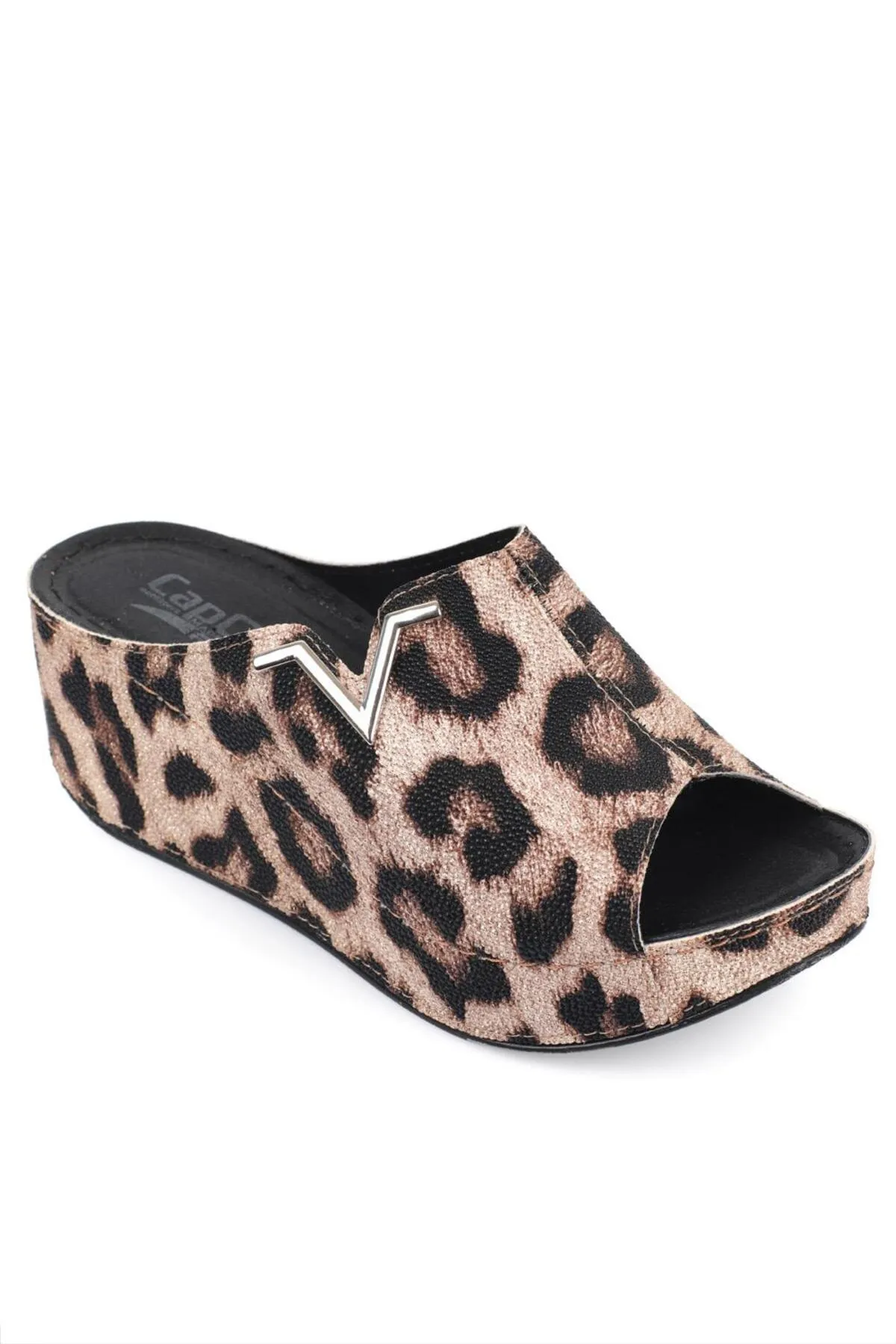 Capone Outfitters  Capone 6145 Pıtır Damen-Plateau-Hausschuhe mit V-Schnalle