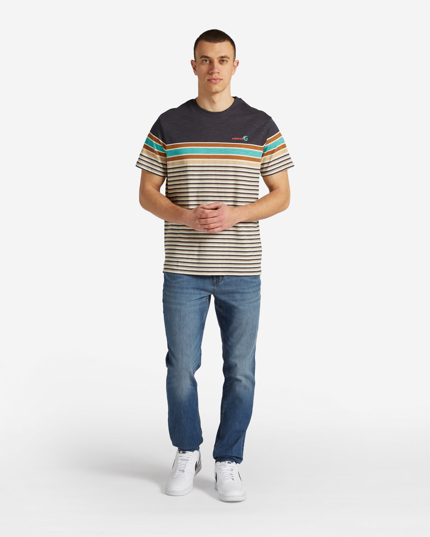 Tričko Mistral Striped M MM209S24-BLU