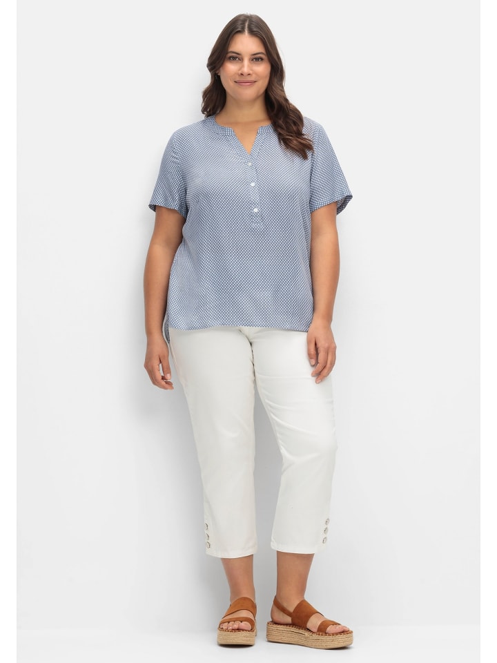 sheego Tunika in hellblau gemustert günstig kaufen