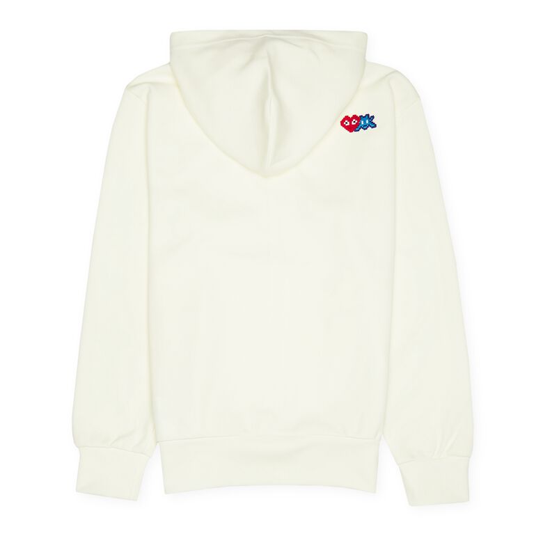 Comme des Garcons Play x The Artist Invader Hooded Zip Sweatshirt white