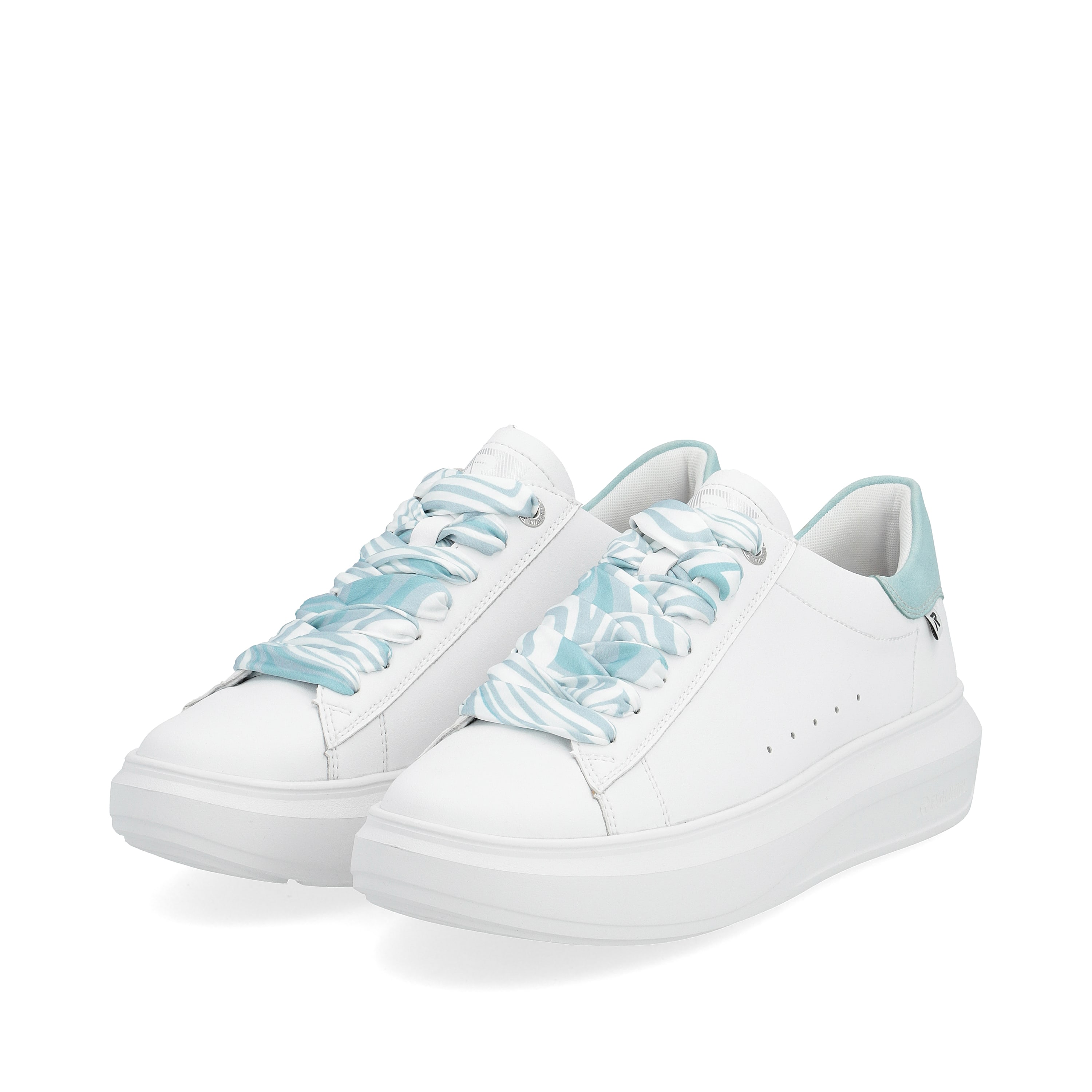 Rieker Damen Sneaker Low clear-white ice-blue
