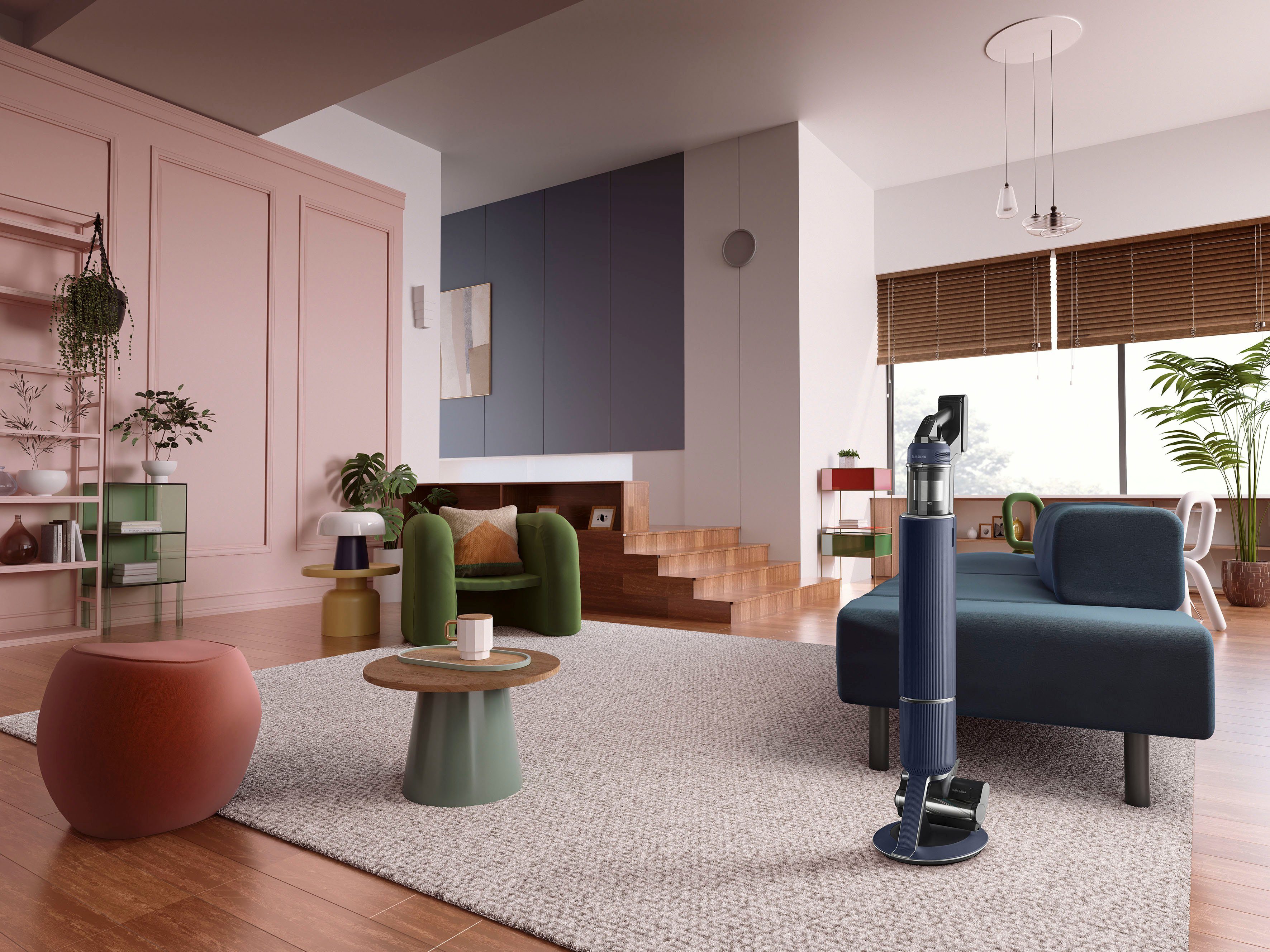 Samsung Akku-Bodenstaubsauger BESPOKE Jet pro extra VS20A95973B/WA, blau, 580 W, beutellos