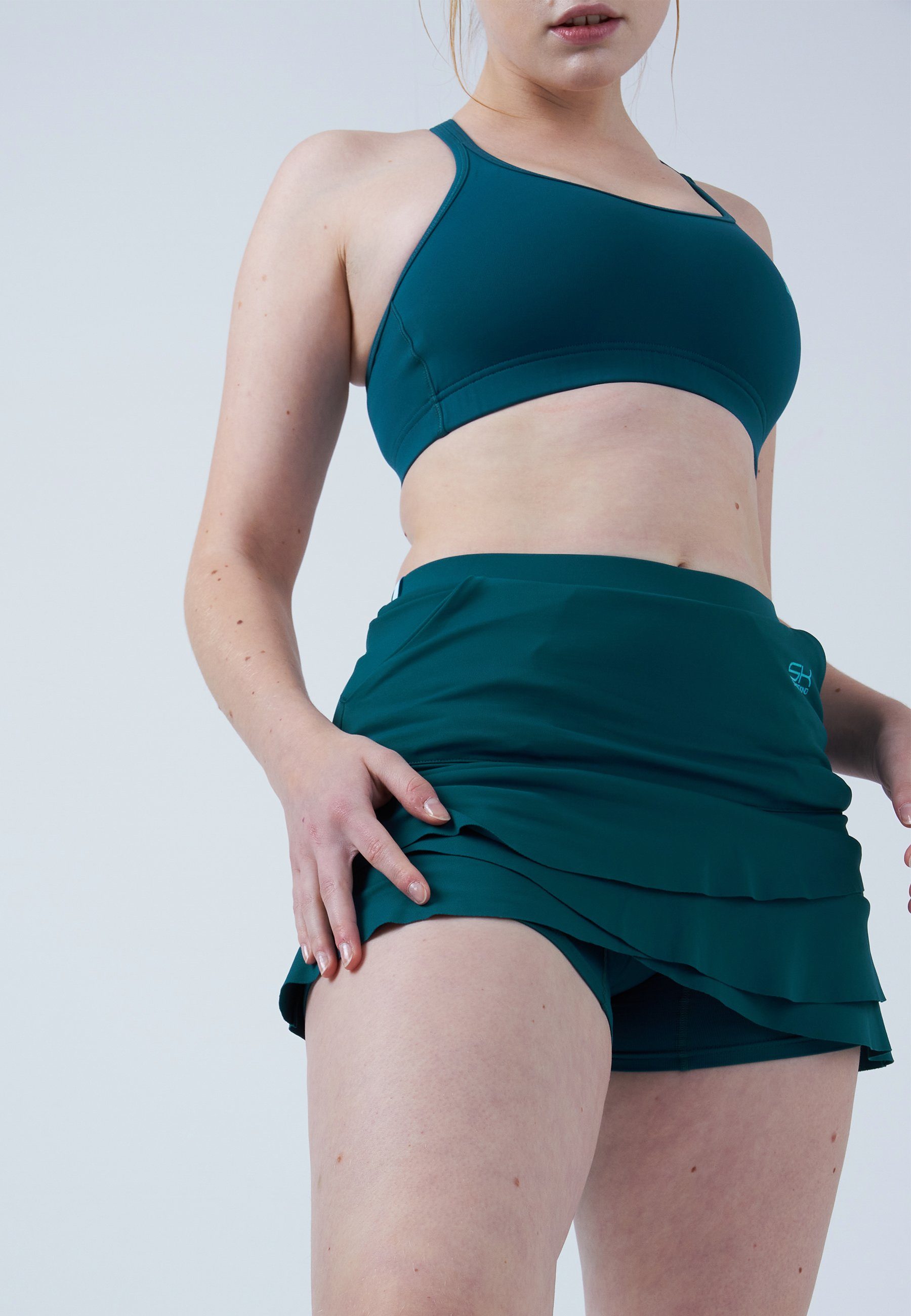 SPORTKIND Tennisrock Tulip Tennis Rock Skort Mädchen & Damen petrol grün