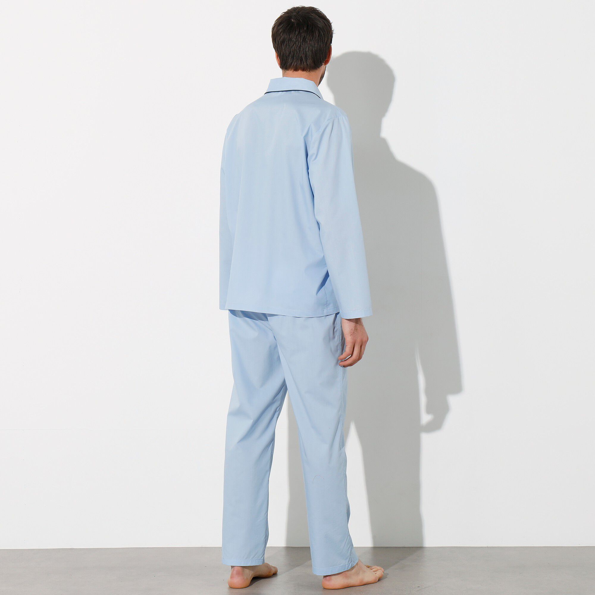 Pyjama uni popeline polyester/coton