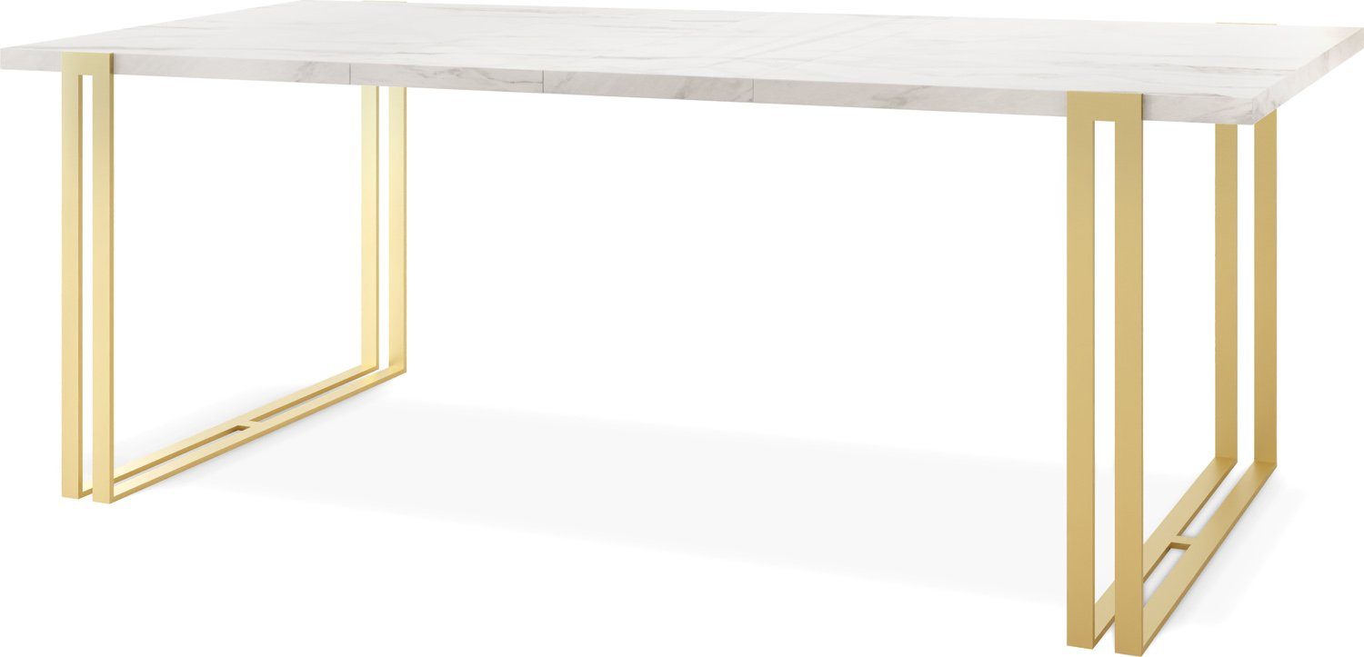 WFL GROUP Esstisch Wolf, Glamour Ausziehbar Tisch im Loft-Stil mit Metallbeinen