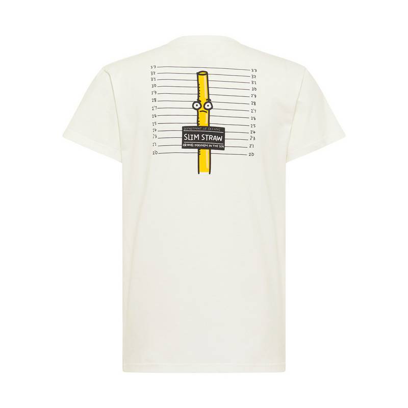 SOMWR T-Shirt With Slim Straw Back Print T-Shirt Herren
