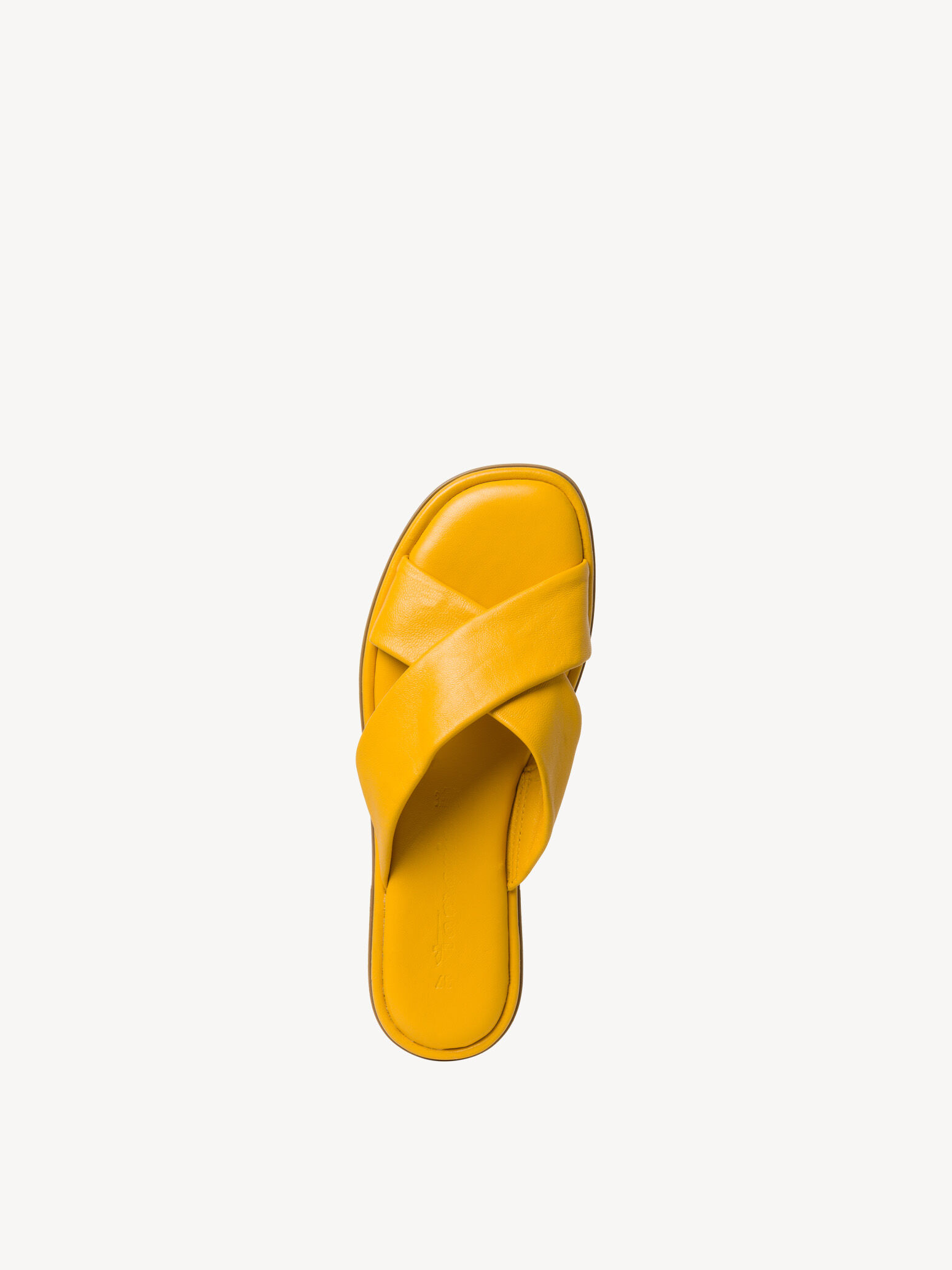 Mule en cuir - jaune