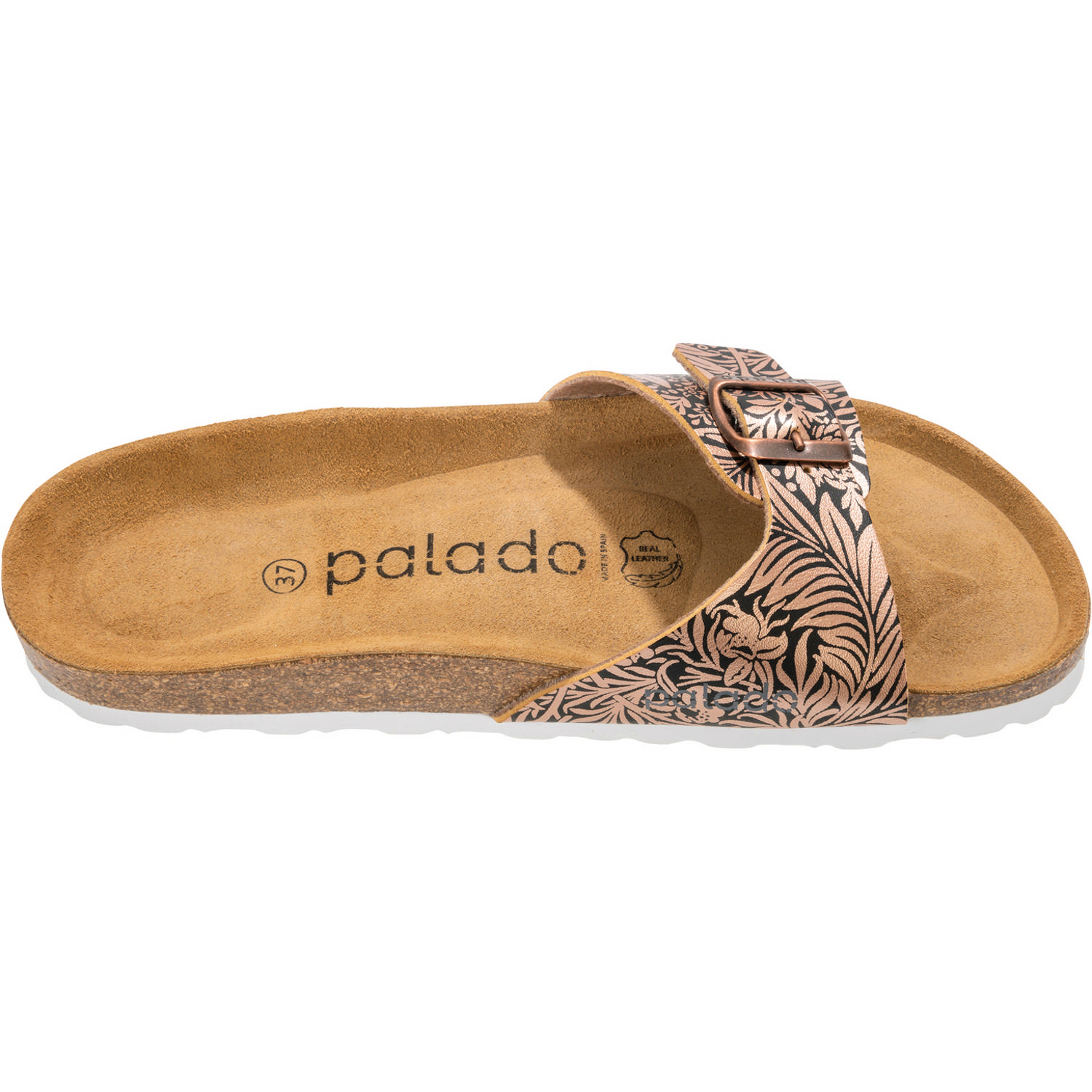 Palado Malta Metallic, Pantoletten, Damen, Print Schwarz Bronze