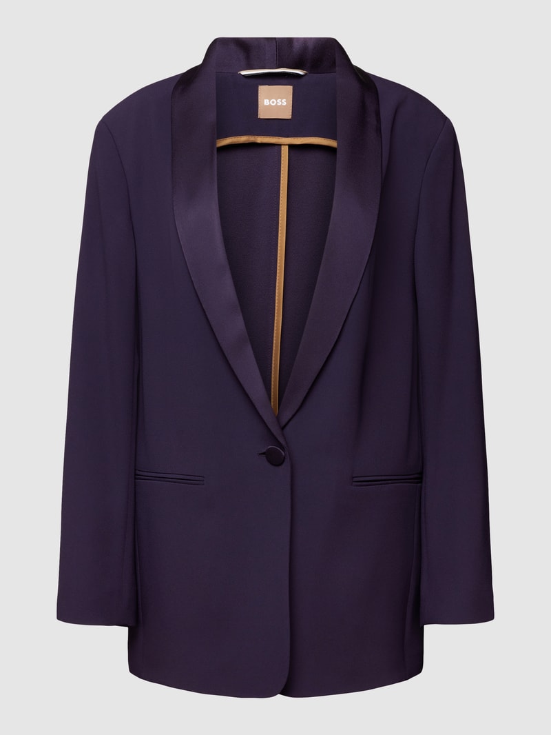 Blazer mit Schalkragen Modell 'Junata' in pflaume