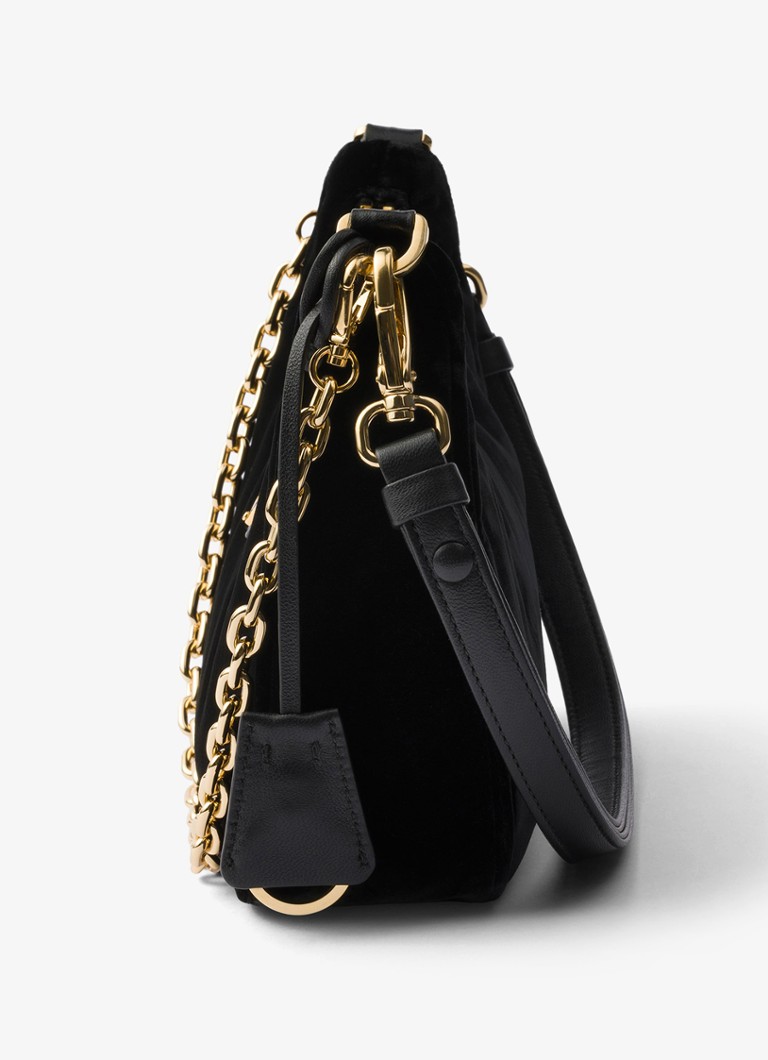 Prada Re-Edition velvet shoulder bag with leather details