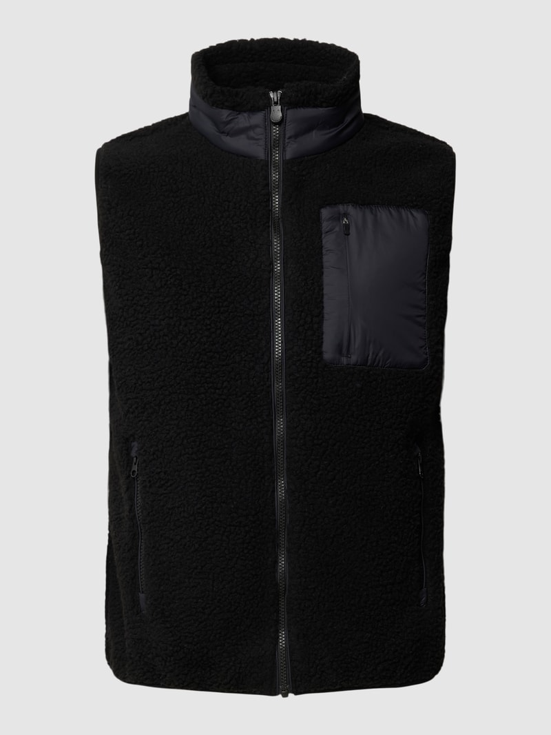 Weste mit Label-Patch Modell 'ISMAEL' in schwarz