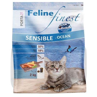 10 kg Porta 21 Feline Finest + 2 kg Sensible Ocean gratis!