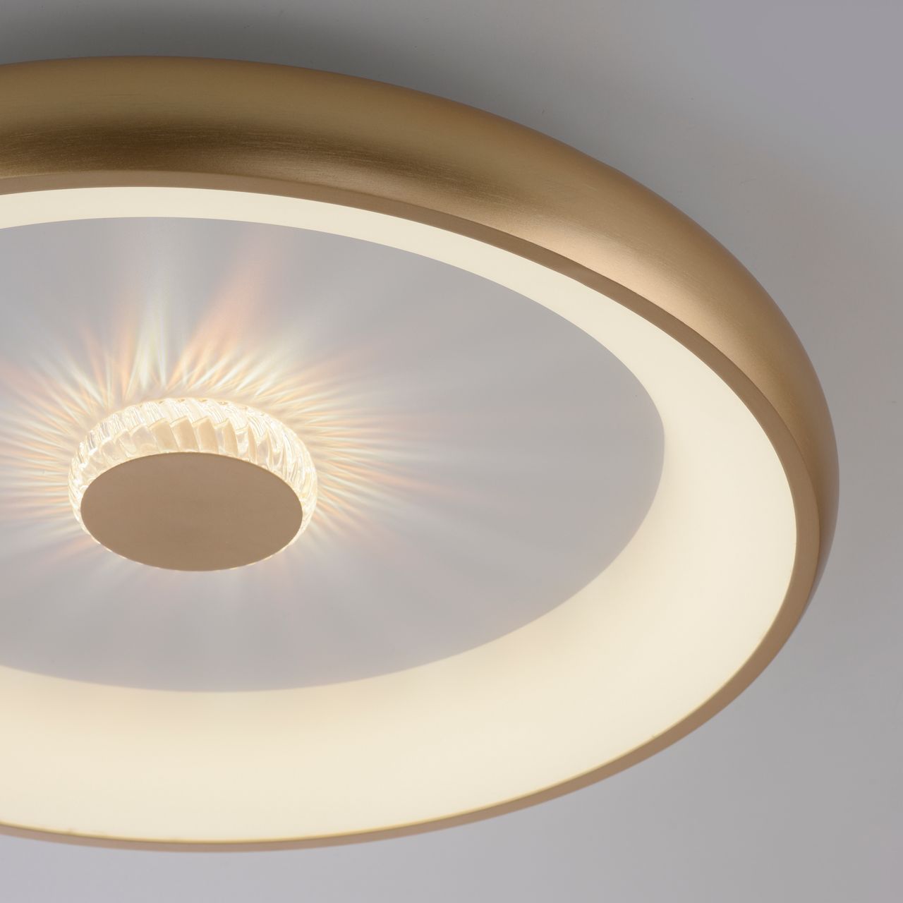 JUST LIGHT LED Deckenleuchte VERTIGO, CCT, dimmbar, Fernbedienung, Ø61,5cm, Kristall-Effekt