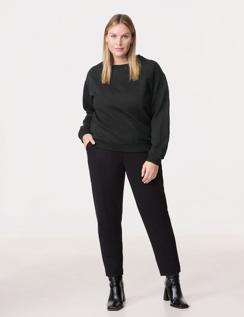 Sweatshirt mit Kordelapplikation