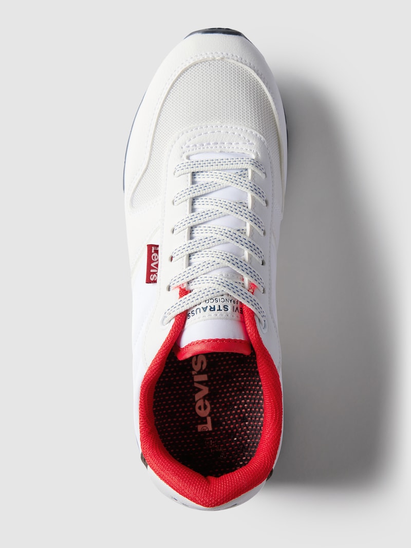 Sneaker mit Label-Details Modell 'Alex' in weiß