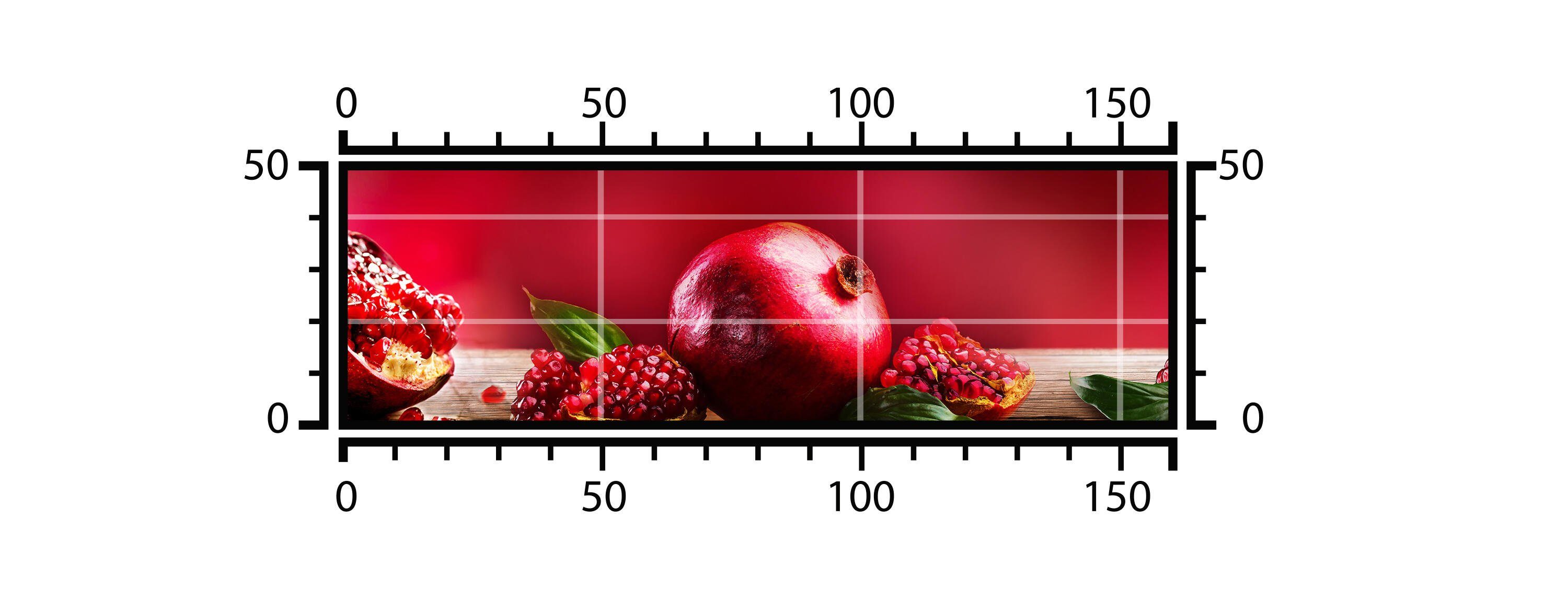 wandmotiv24 Küchenrückwand Granatapfel Rot Obst, (1-tlg), Premium Hartschaum Nischenrückwand in versch. Größen