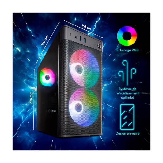 PC desktop ERAZER MD340057 - R5 / 32GB / 1TB / RTX 5060 8GB vRAM
